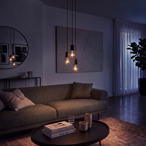 Lucide A60 - Filament bulb - Ø 6 cm - LED Dim. - E27 - 1x4,9W 2700K - Transparant - atmosphere 2
